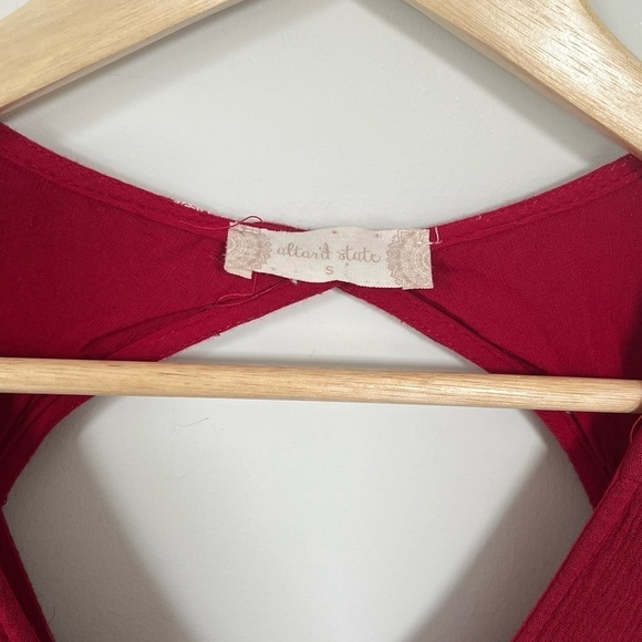 Red Mini Dress Embroidered White Florals Bohemian Alter’d State Size Small - Picture 3 of 12